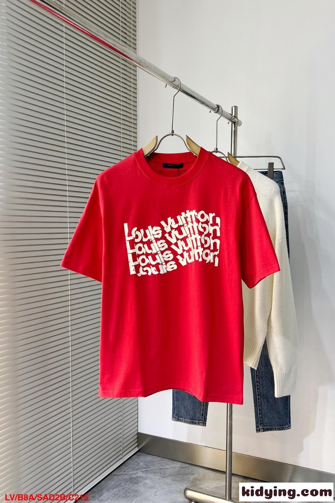 ショートスリーブコットンTシャツ ルイ・ヴィトン Tシャツ 偽物-2