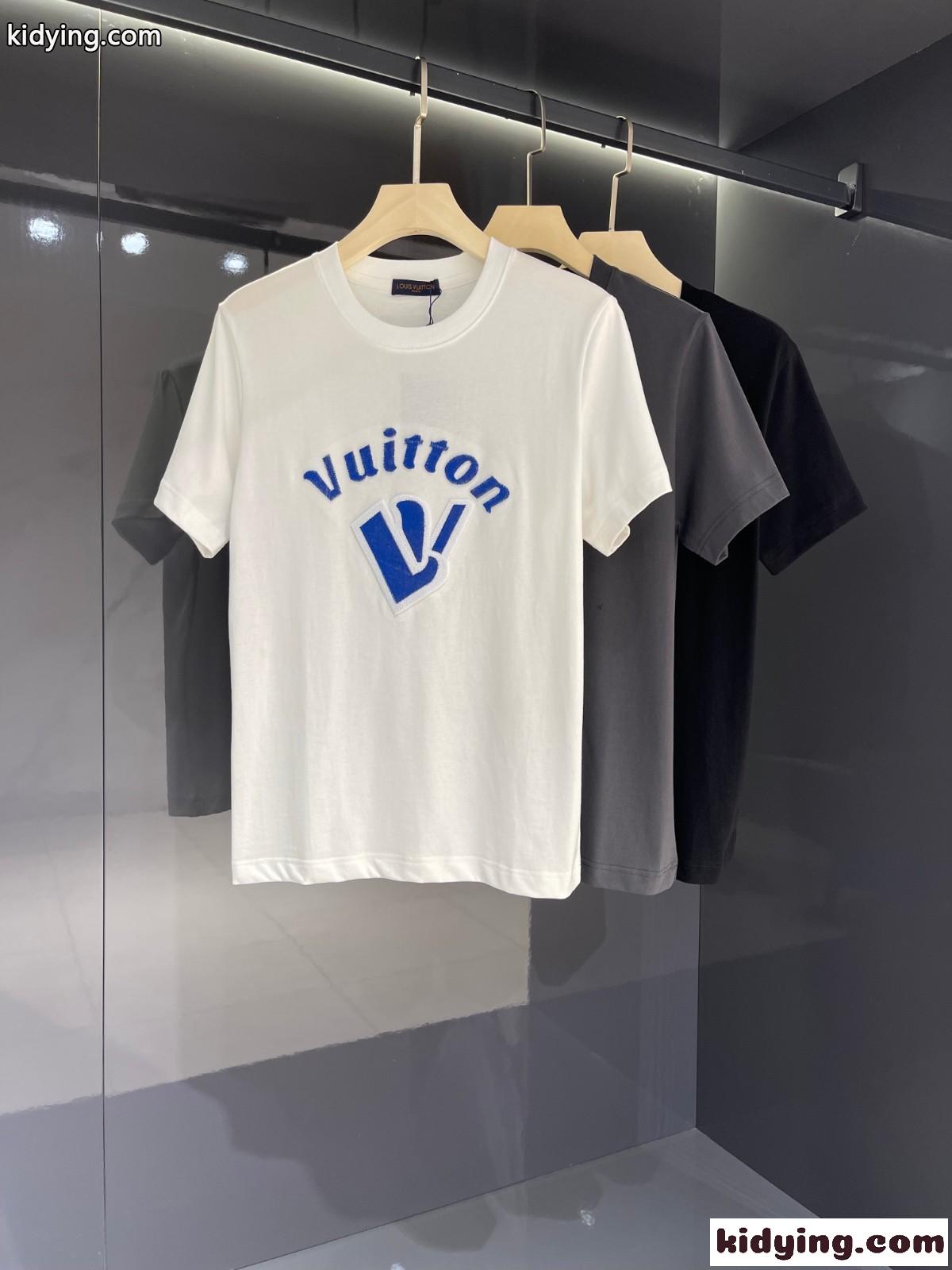 春夏 定番 半袖 カジュアル おしゃれ ルイ・ヴィトン Tシャツ コピー 3色あり クルーネック トップス-0