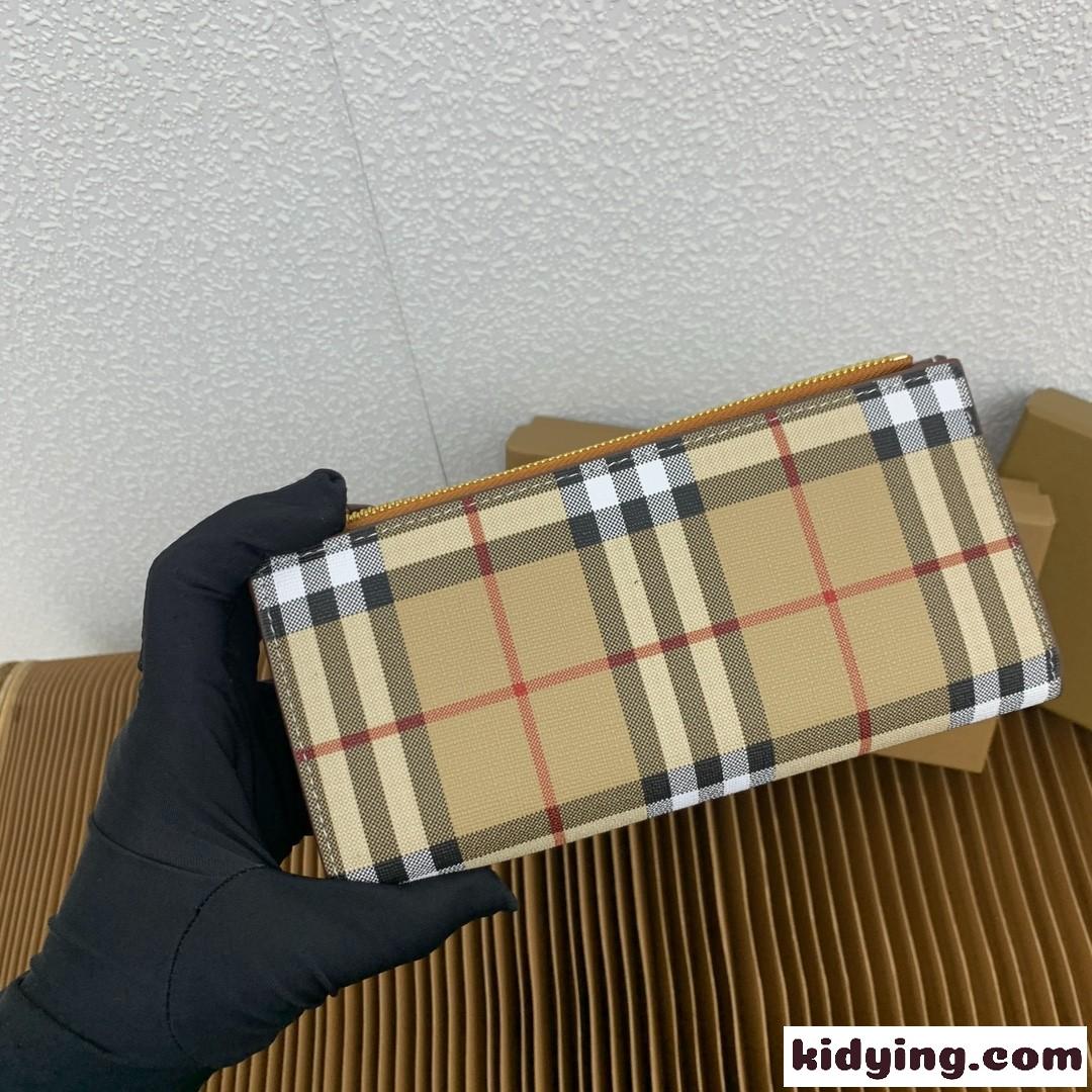 ラージ チェック バイフォールドウォレット バーバリー 財布 コピー ブラウン-2