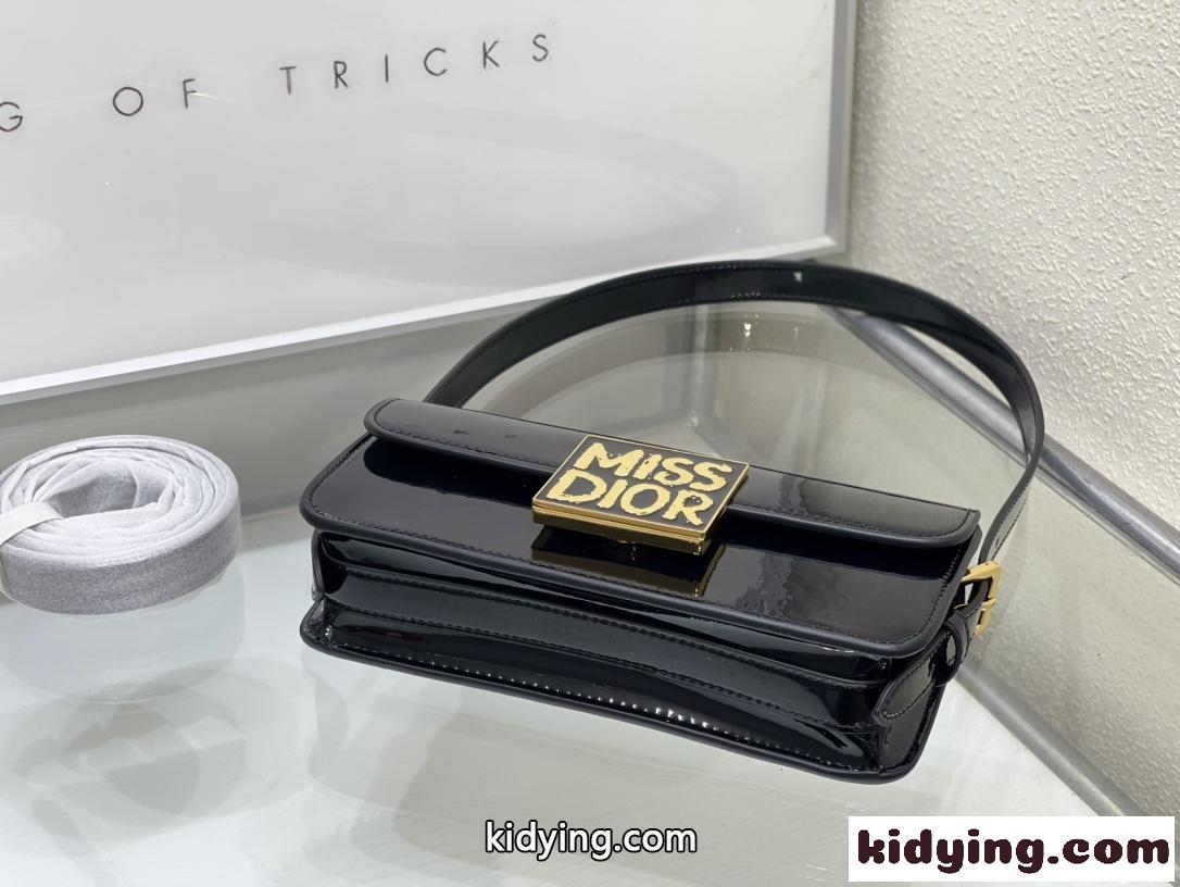 パテントレザー Miss Dior フラップバッグ クリスチャン・ディオール バッグ コピー ブラック-2