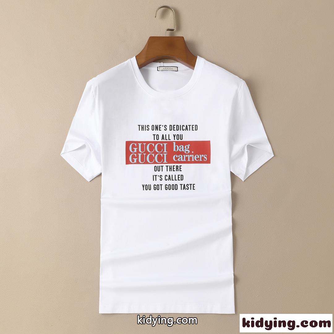 ベーシック おしゃれ プリント 快適 グッチ 半袖Tシャツ コピー クルーネック 定番 合わせやすい トップス-2