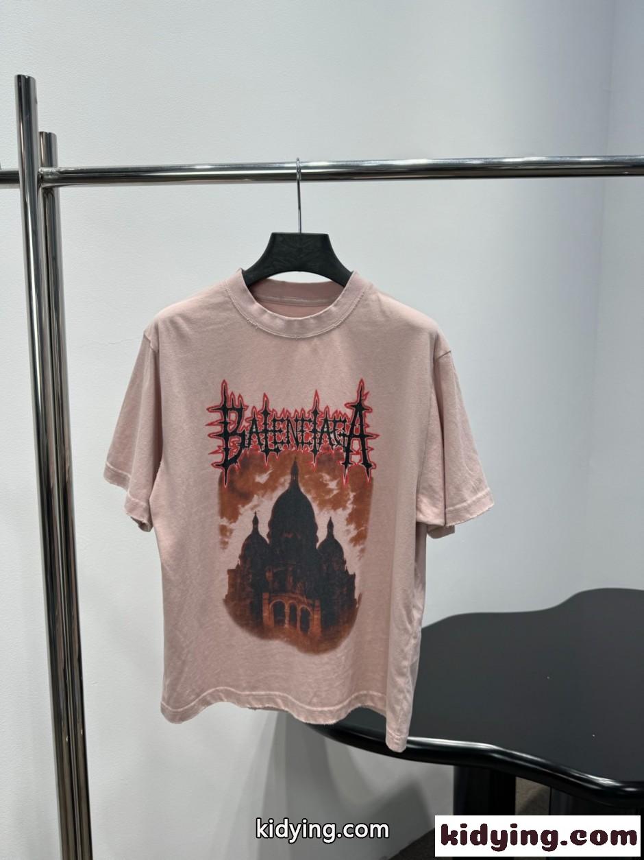 お洒落 カジュアル バレンシアガ Tシャツ 偽物 クルーネック 半袖Tシャツ-0