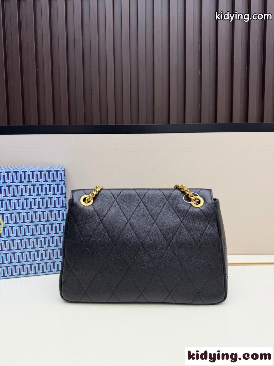 Tory Burch チャーリー キルト ショルダーバッグ トリーバーチ コピー ブラック-2
