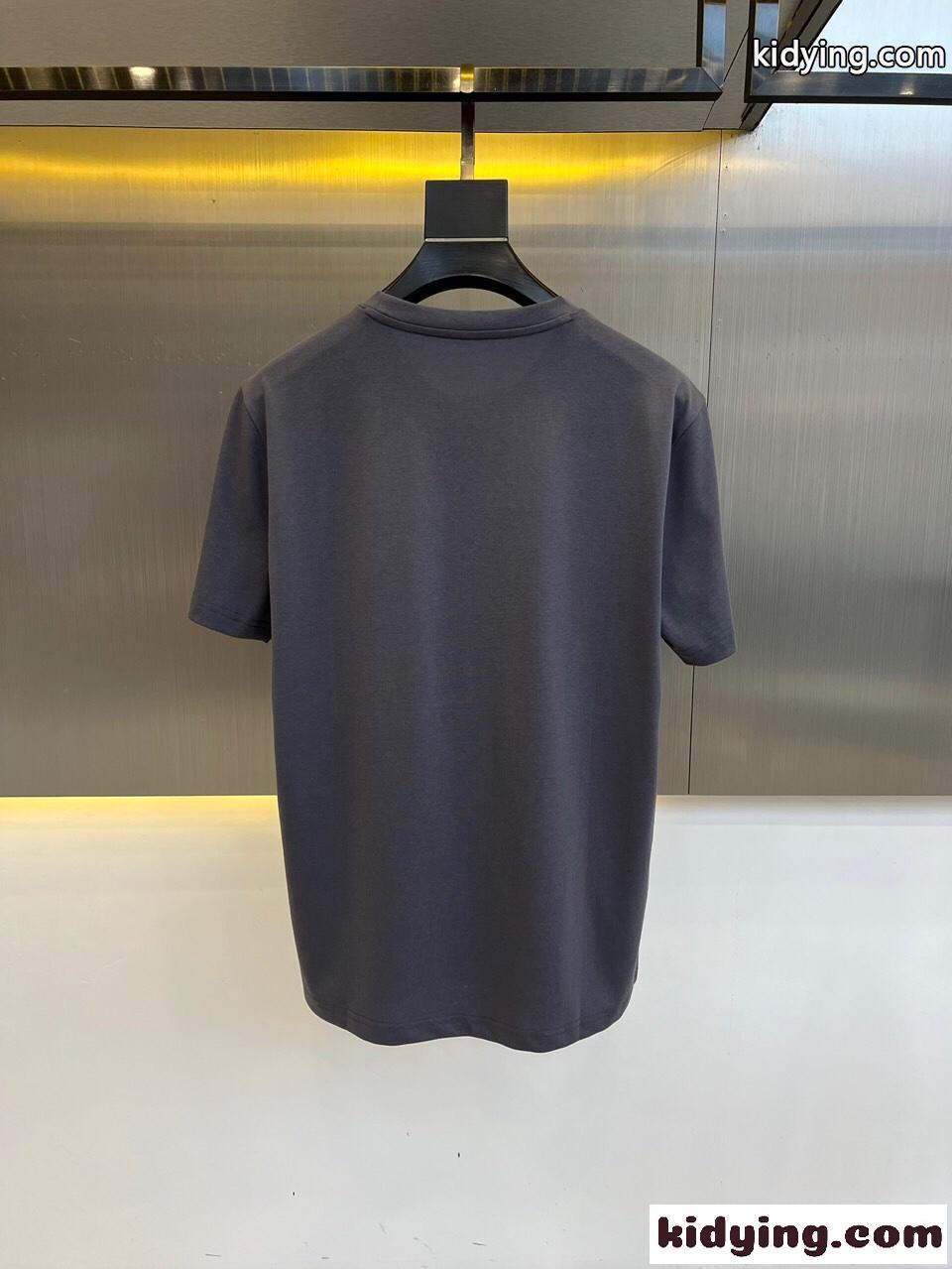 ドルチェ&ガッバーナ 半袖Tシャツ コピー ロゴ コットンTシャツ クルーネック グレー-4