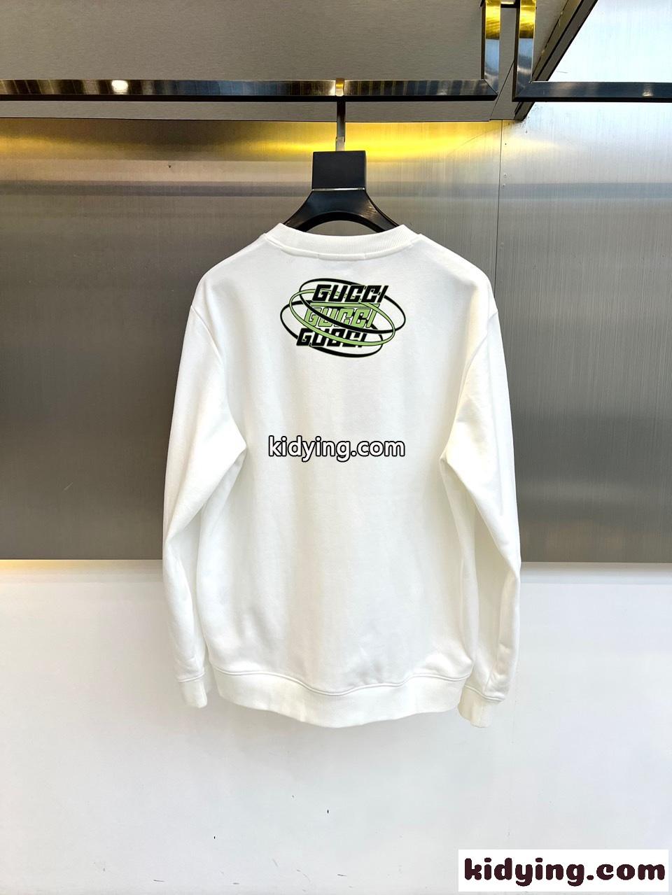 ロゴプリントが目を引く カジュアル スウェットシャツ グッチ Tシャツ コピー ホワイト-3