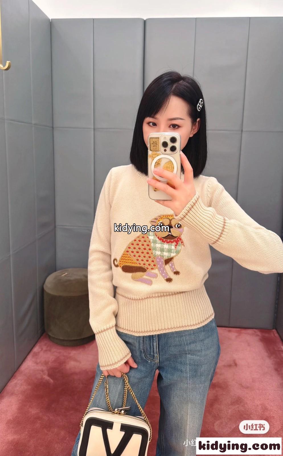 大人 可愛い プルオーバー ヴァレンティノ セーター 偽物 クルーネック-5