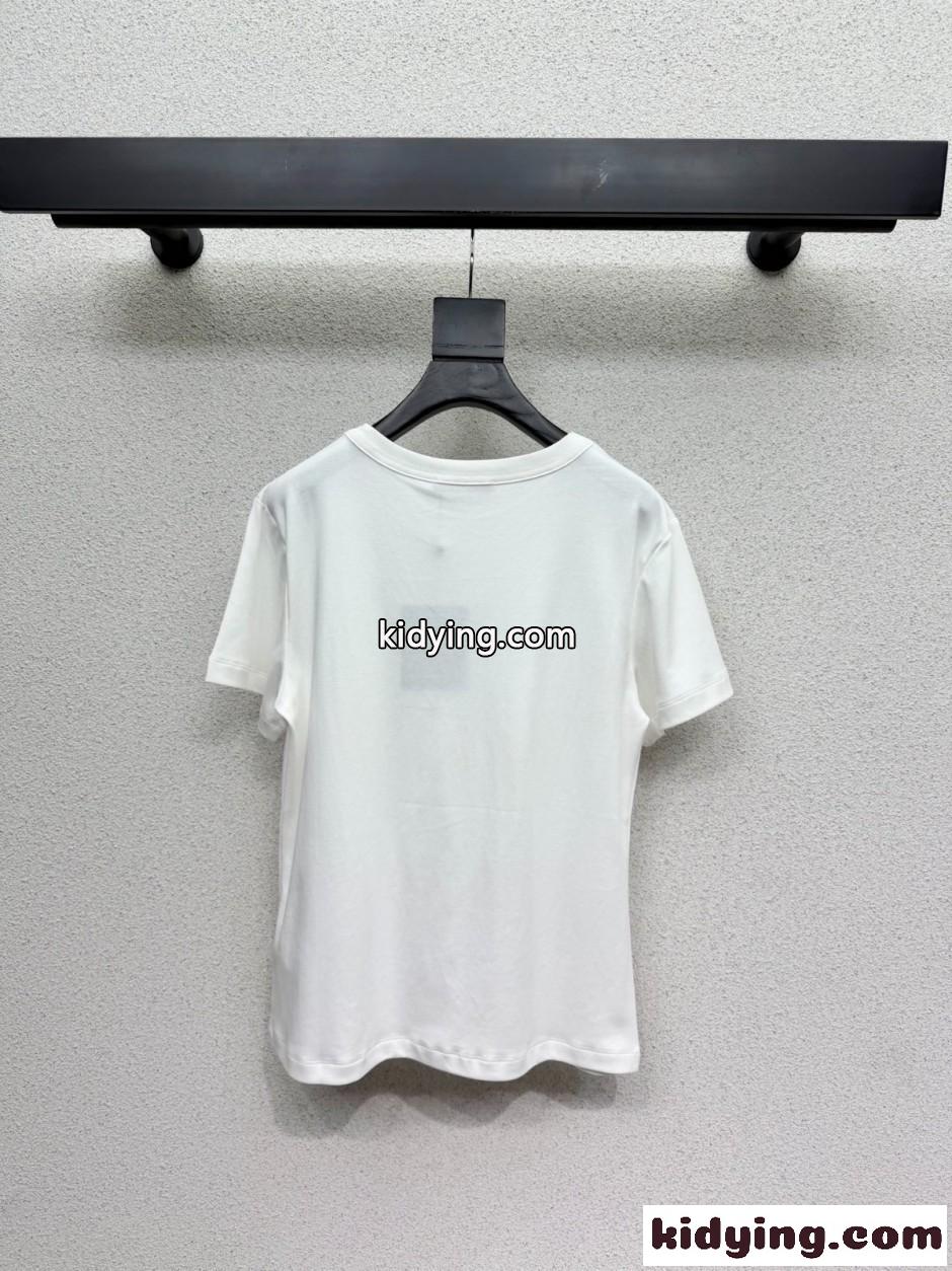 シグネチャー エンブロイダリー Tシャツ ルイ・ヴィトン 半袖Tシャツ コピー ホワイト-1