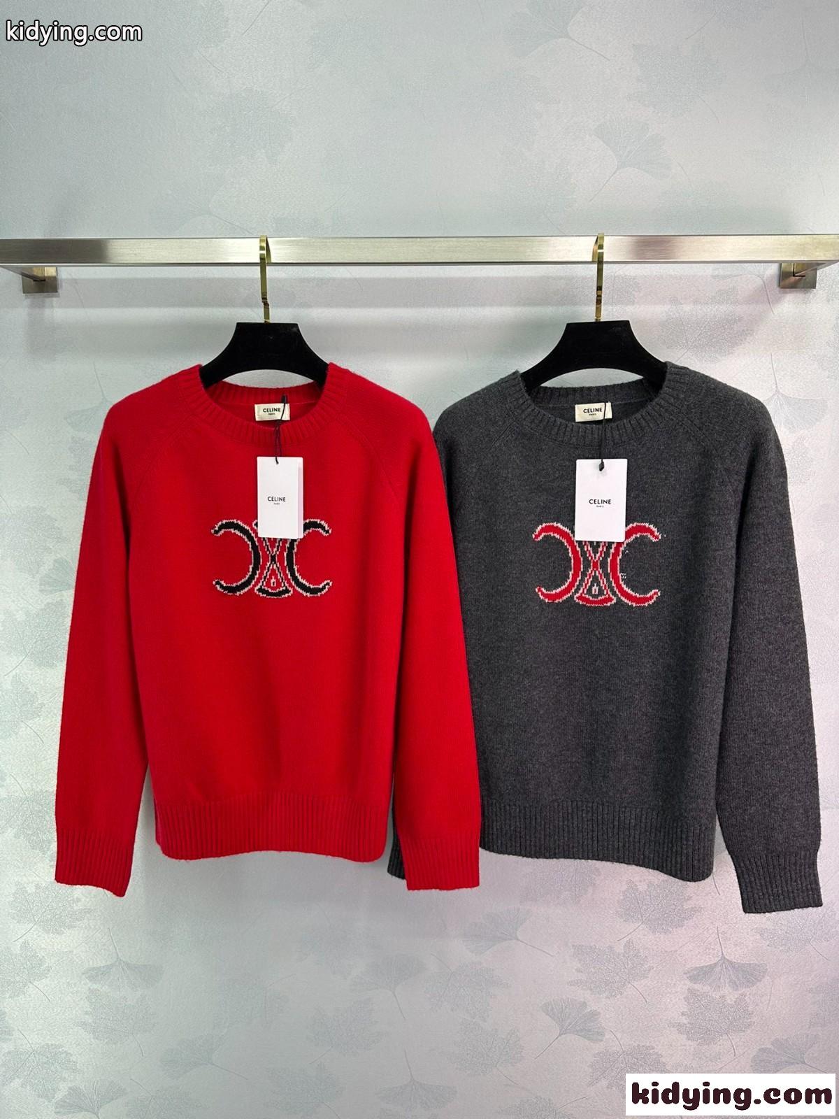 シンプル トリオンフ カシミヤ&ウール プルオーバー セリーヌ セーター コピー-2