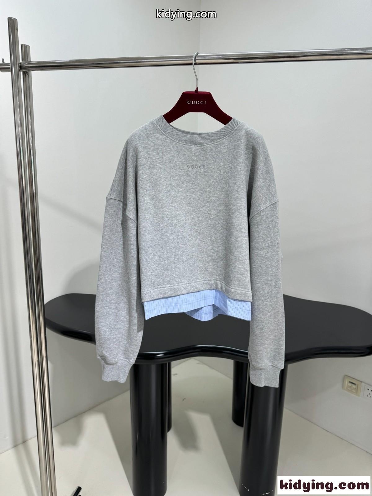 お洒落 クルーネック スウェットシャツ グッチ Tシャツ コピー レディース-0