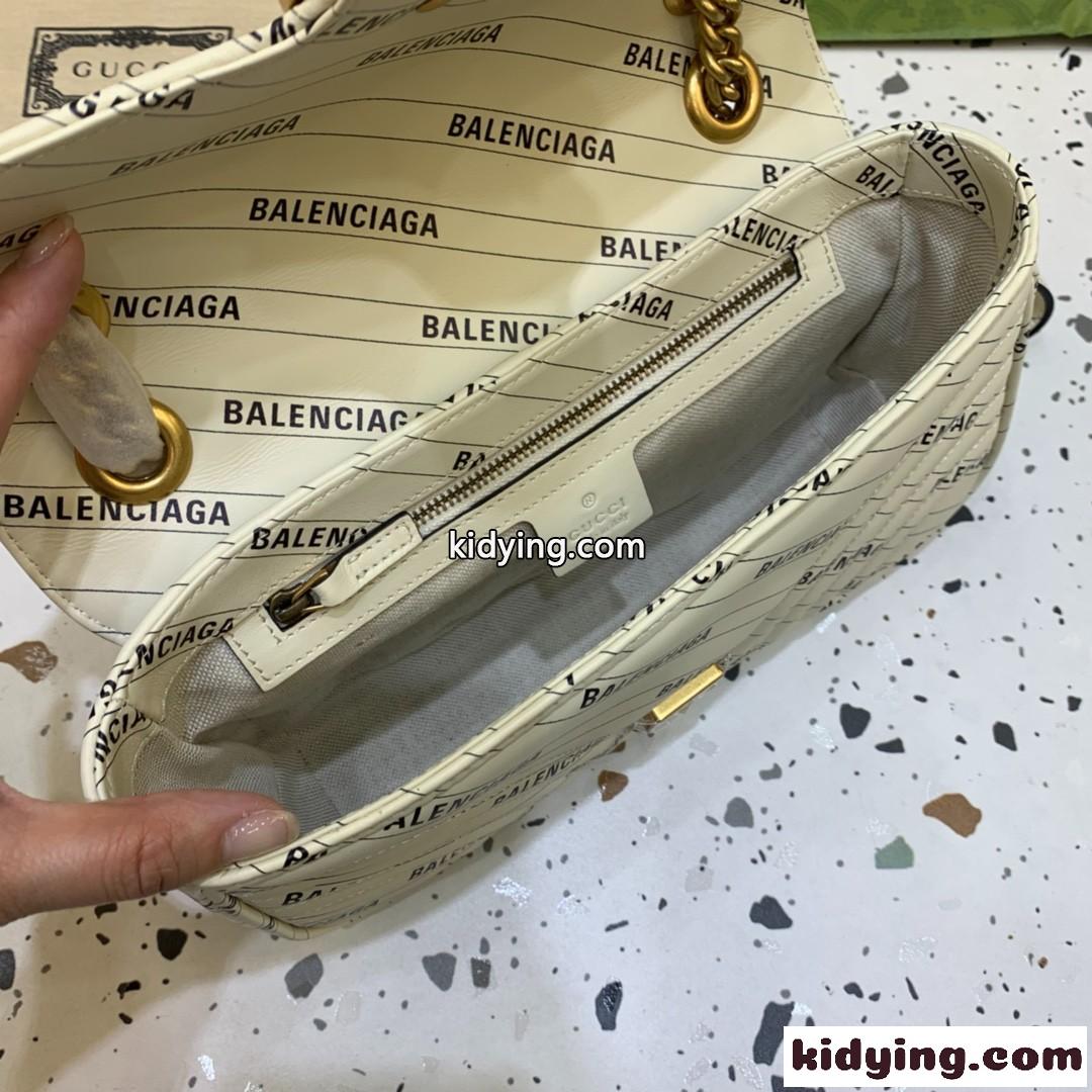 人気 BALENCIAGAxGUCCI おしゃれ グッチ バッグ 人気 コピー レディースショルダーバッグ 斜め掛け チェーン-5