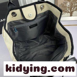シャネル 大容量帆布がスニーカーを編む シャネル バッグ 使いやすいコピー ビーチバッグの買い物袋 チェーン手提げショルダーバッグ-4