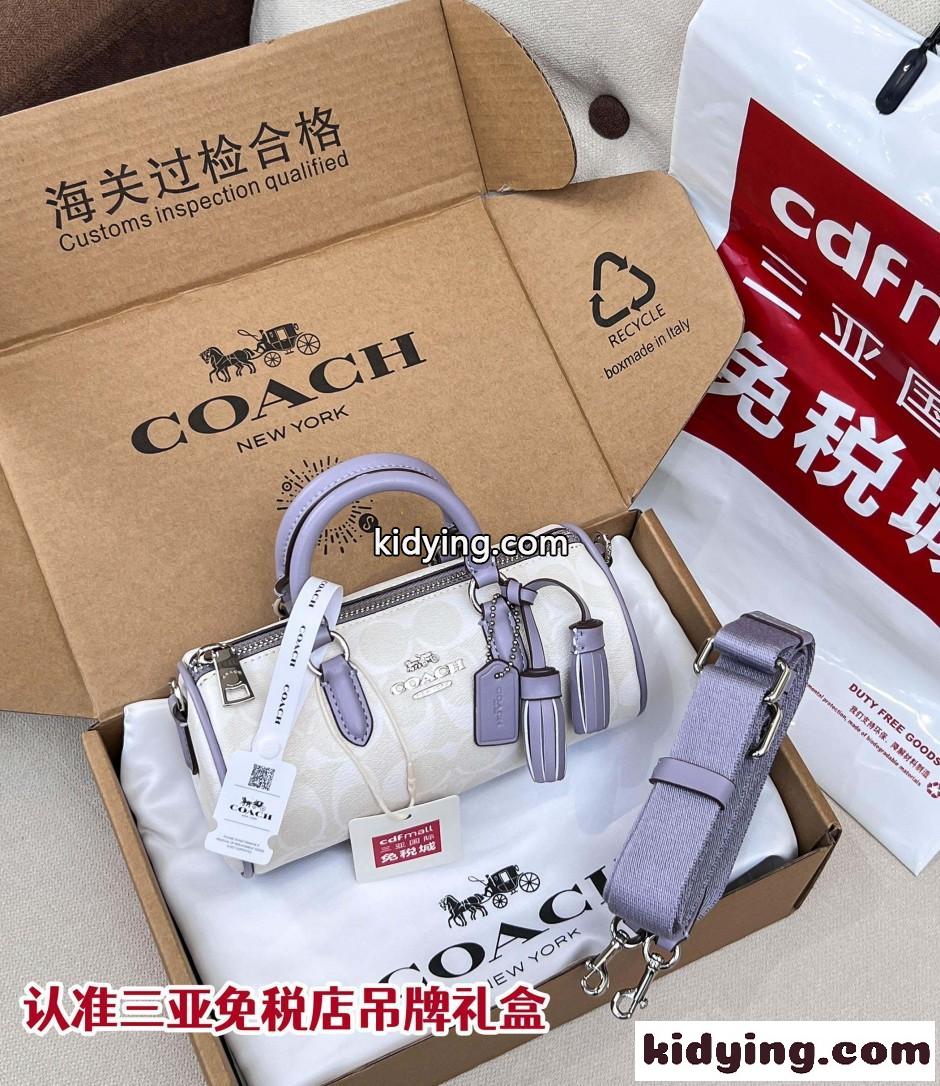 シグネチャー ミニボストンバッグ コーチ バッグ スーパーコピー パープル-1