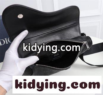 Diorディオ男性用サドルバッグ ディオール バッグ 黒コピー 独特の黒いOblique Galaxyプリント牛革を採用している-2