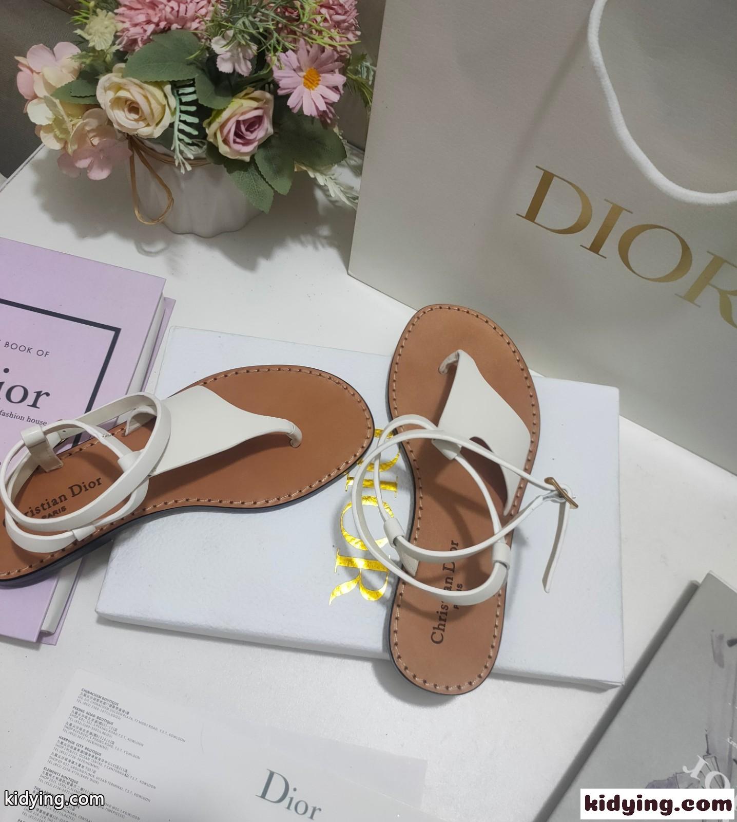 Dioriviera Dior Sun ビーチサンダル クリスチャン・ディオール サンダル コピー ホワイト-3