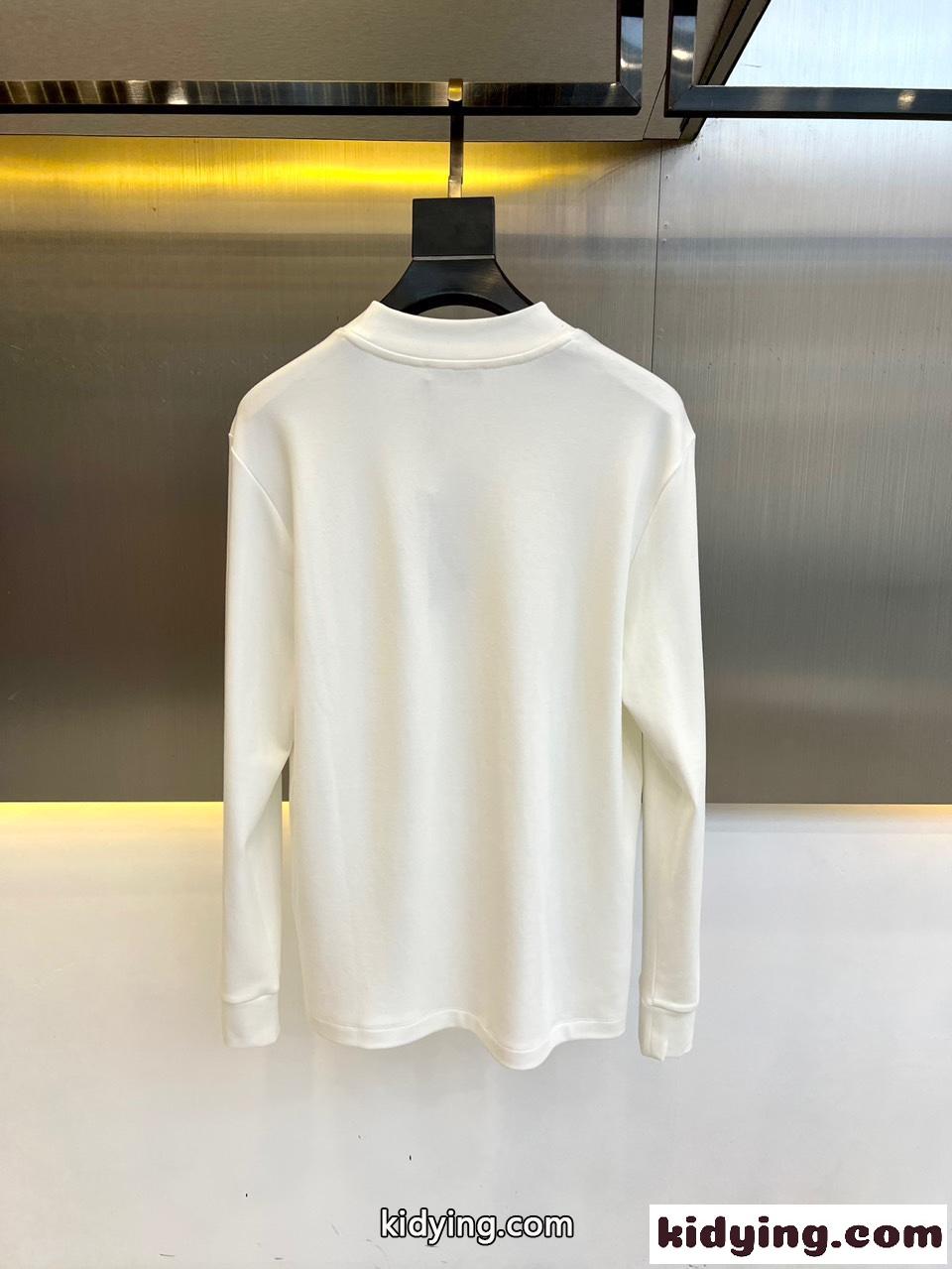 シンプル 合わせやすい メンズ ヴェルサーチェ Tシャツ 偽物 長袖Tシャツ ホワイト-4