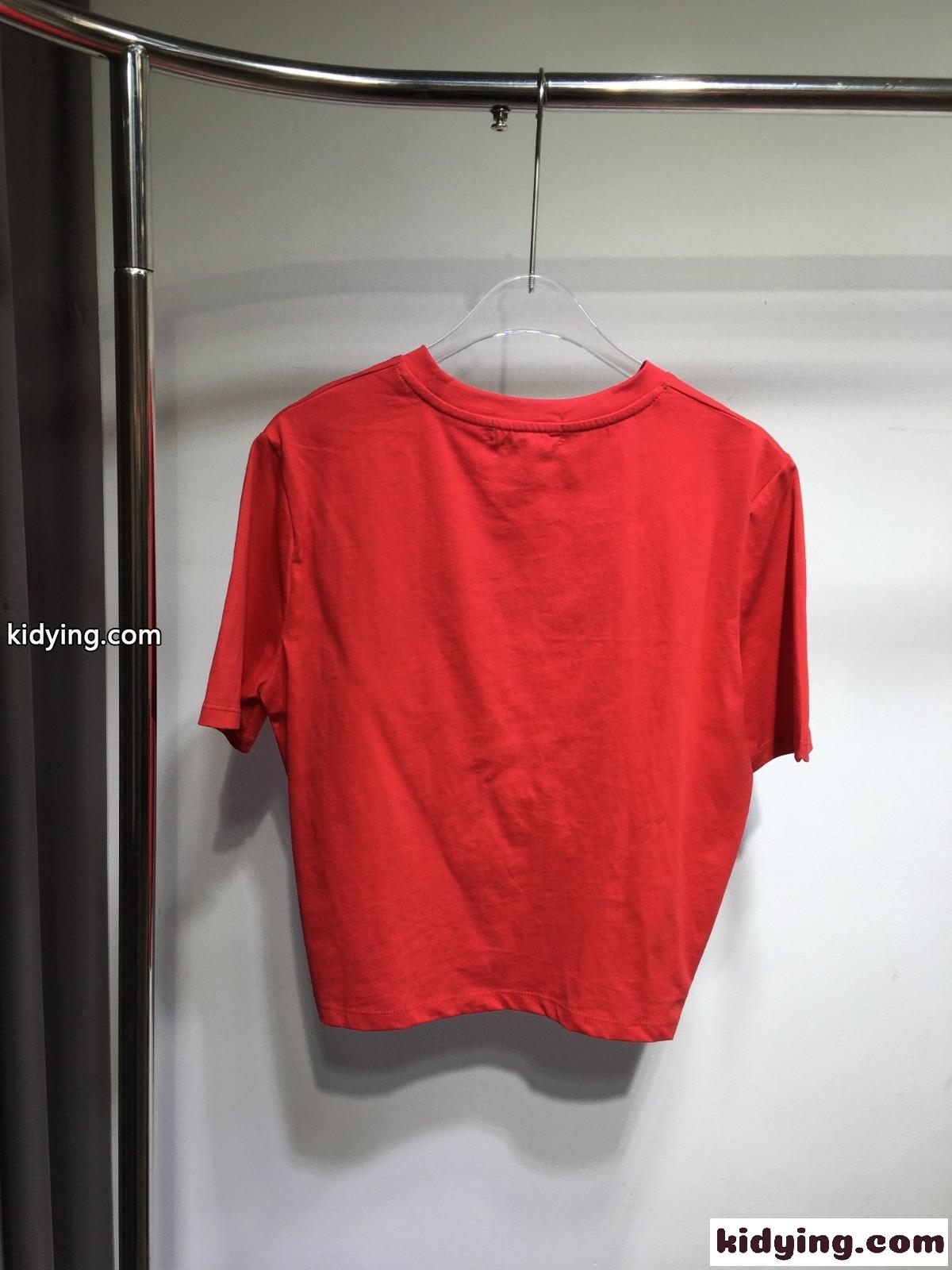 セーフティー ピン ロゴ 半袖Tシャツ ヴェルサーチェ Tシャツ コピー レッド-0