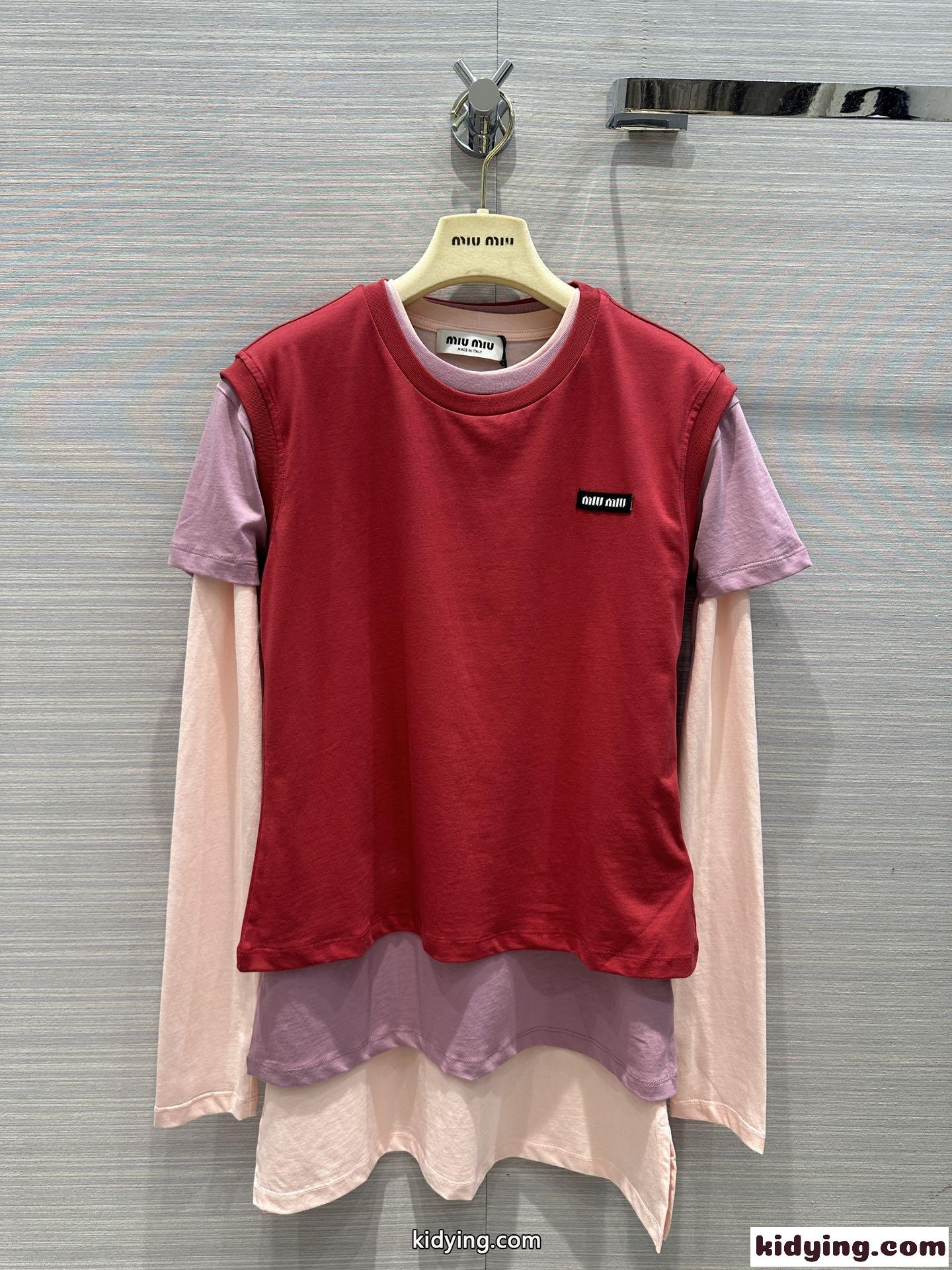 人気 おしゃれ ジャージー Tシャツ 3枚セット ミュウミュウ Tシャツ コピー-2