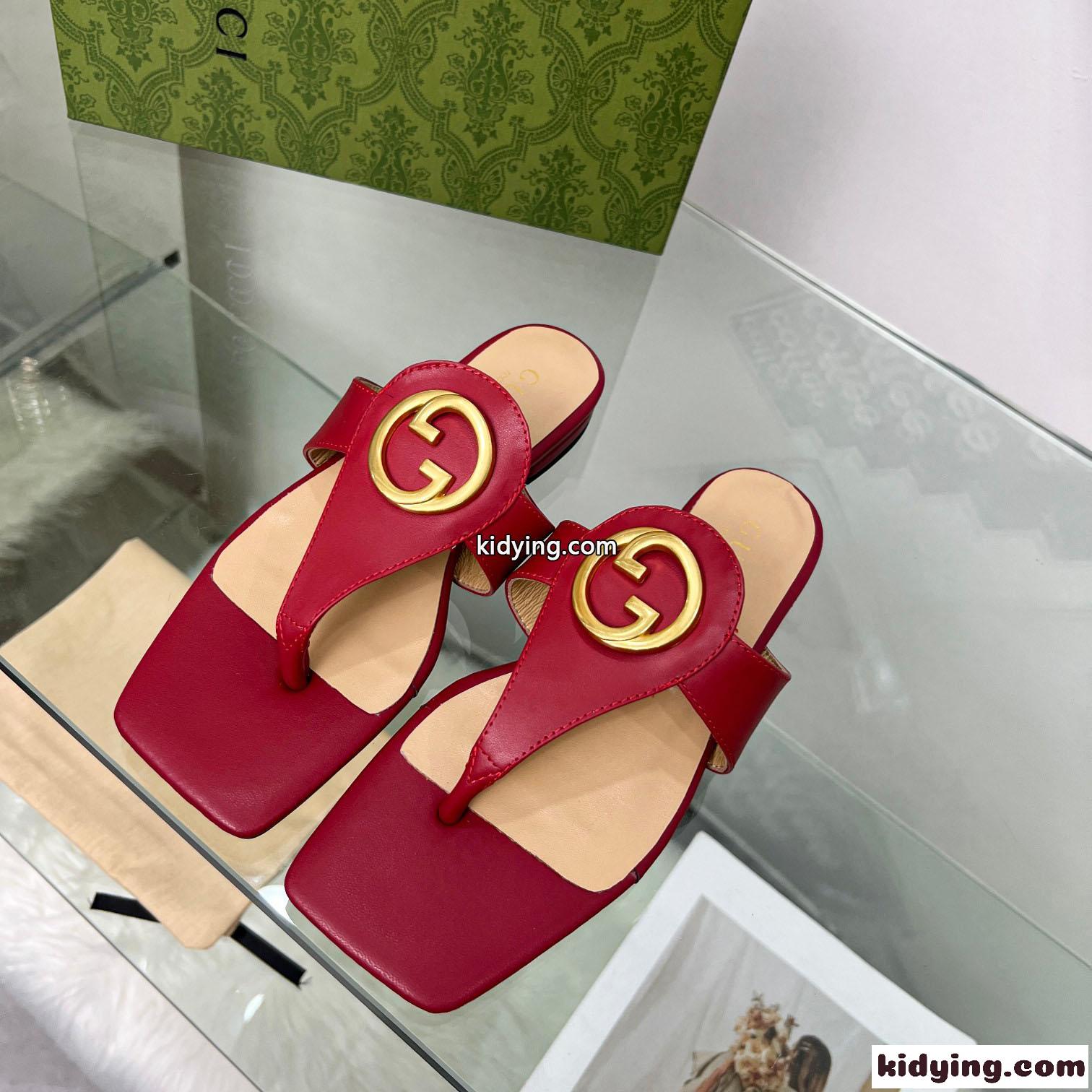 GUCCI グッチ ブロンディ トングサンダル スーパーコピー レディース レッド-0