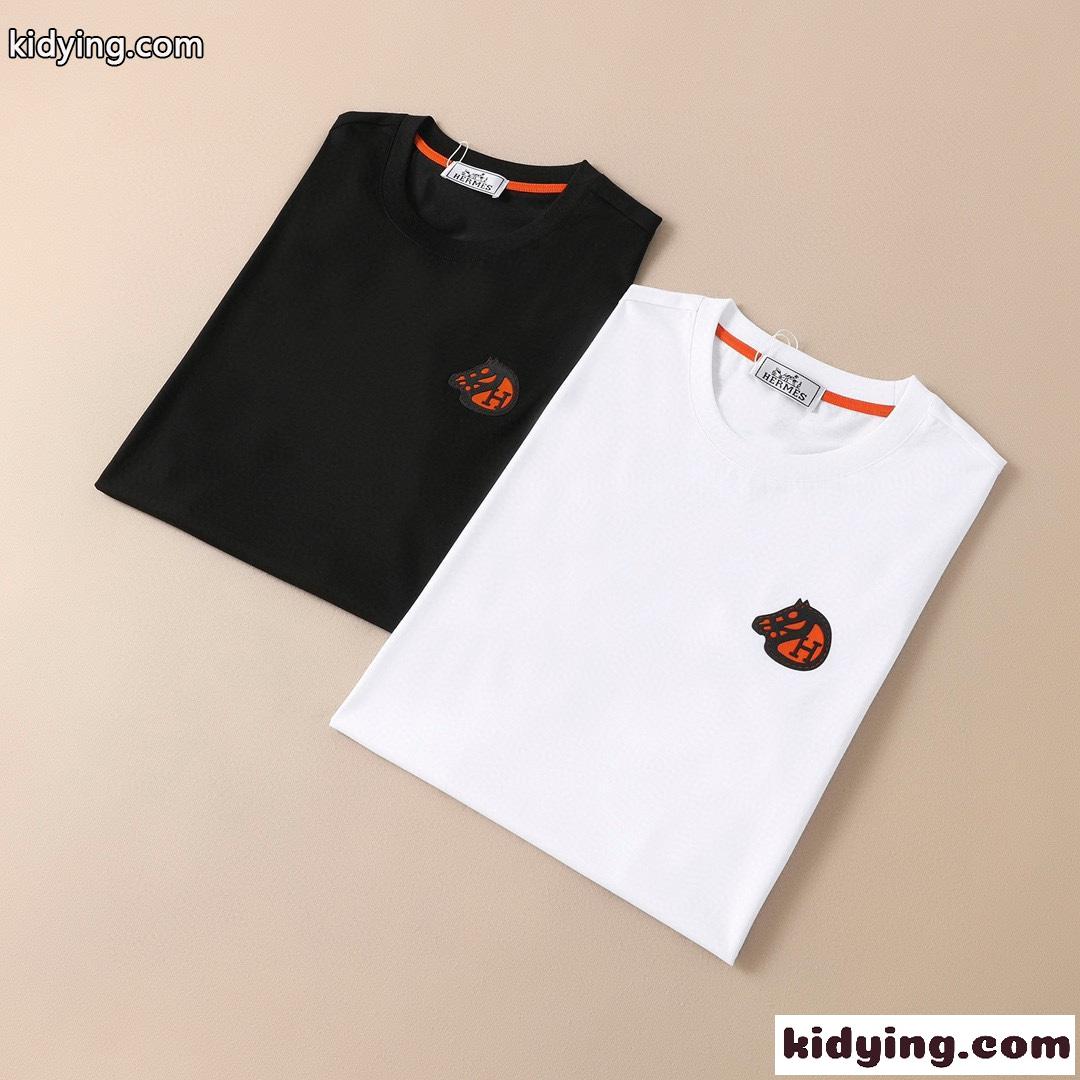 エルメス 半袖tシャツ コピー メンズ 半袖 春夏 新作 カジュアル おしゃれ ホワイト ブラック 人気 定番-1