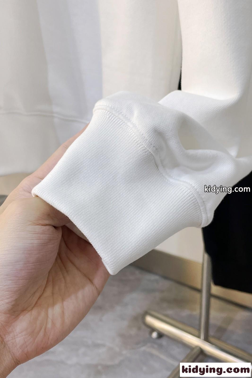 プラダ Tシャツ コピー 定番 ロゴプリント コットン スウェットシャツ ホワイト-3