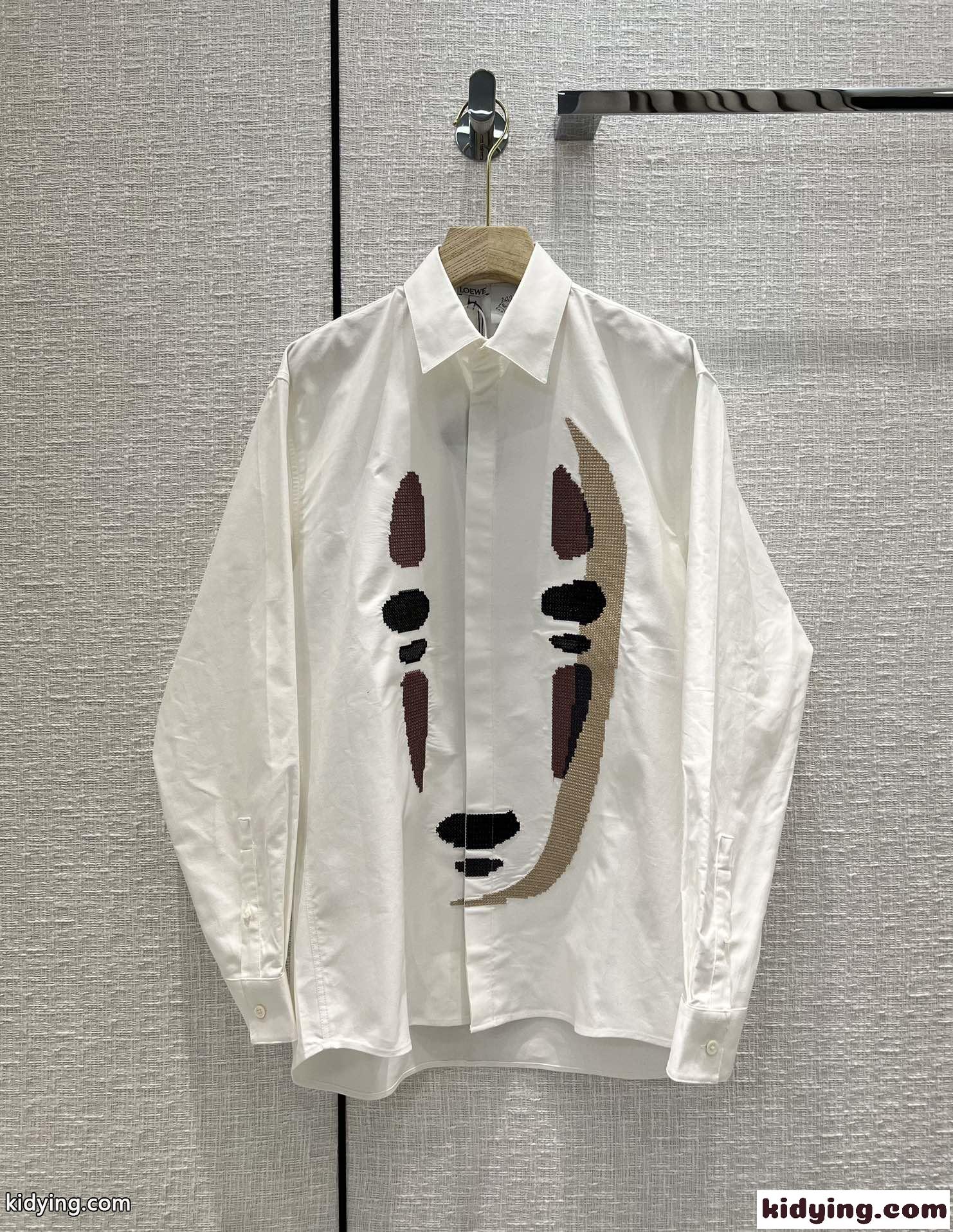 ゆったり 爽やか おしゃれ 長袖 ロエベ シャツ コピー 着痩せ 合わせやすい ユニセックス ホワイト-2
