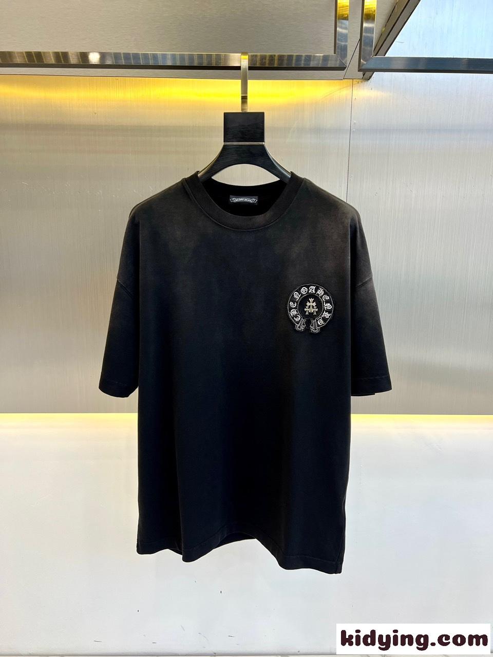カジュアル ストリート クロムハーツ Tシャツ 偽物 クルーネック 半袖Tシャツ-0
