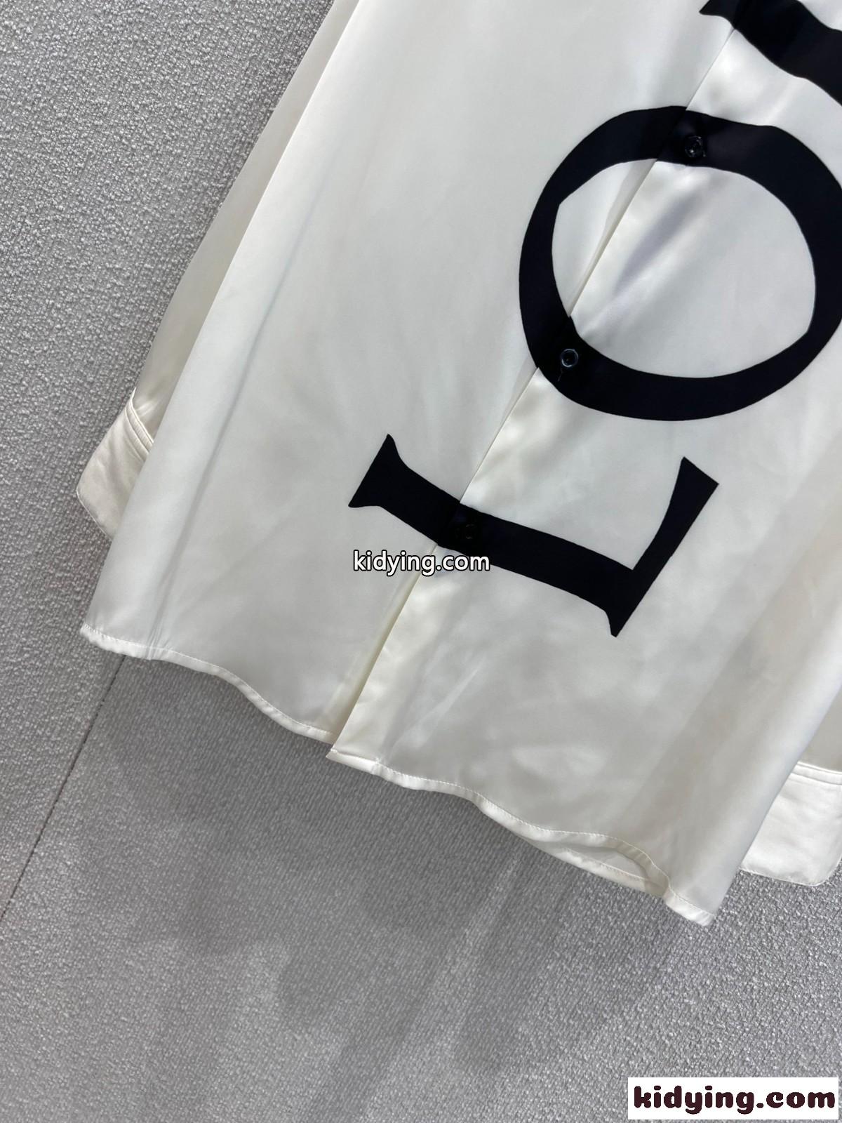 上品 カジュアル ロゴプリント ロエベ シャツ コピー ユニセックス-3