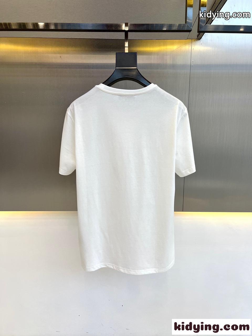 洗練された カジュアル ロゴ ルイ・ヴィトン 半袖Tシャツ コピー ホワイト-4