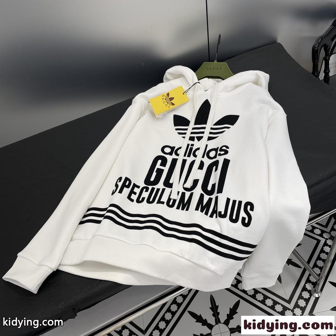 ADIDAS X GUCCI ロゴ プリント オーバーサイズ グッチ パーカー コピー フード付き フーディ-3