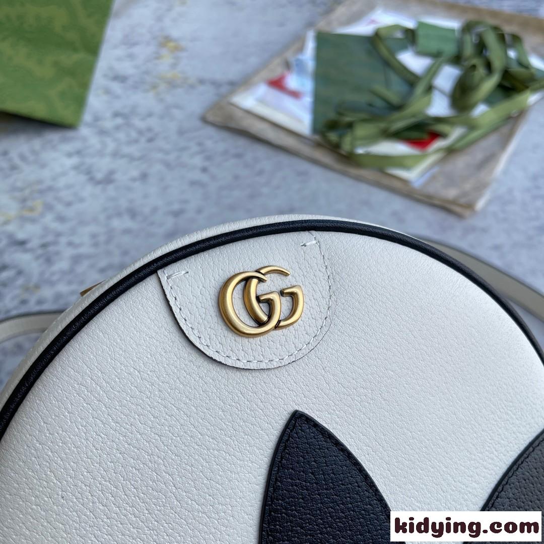 グッチ バッグ コピー お洒落 可愛い adidas x Gucci&〔オフィディア〕ショルダーバッグ ホワイト-0