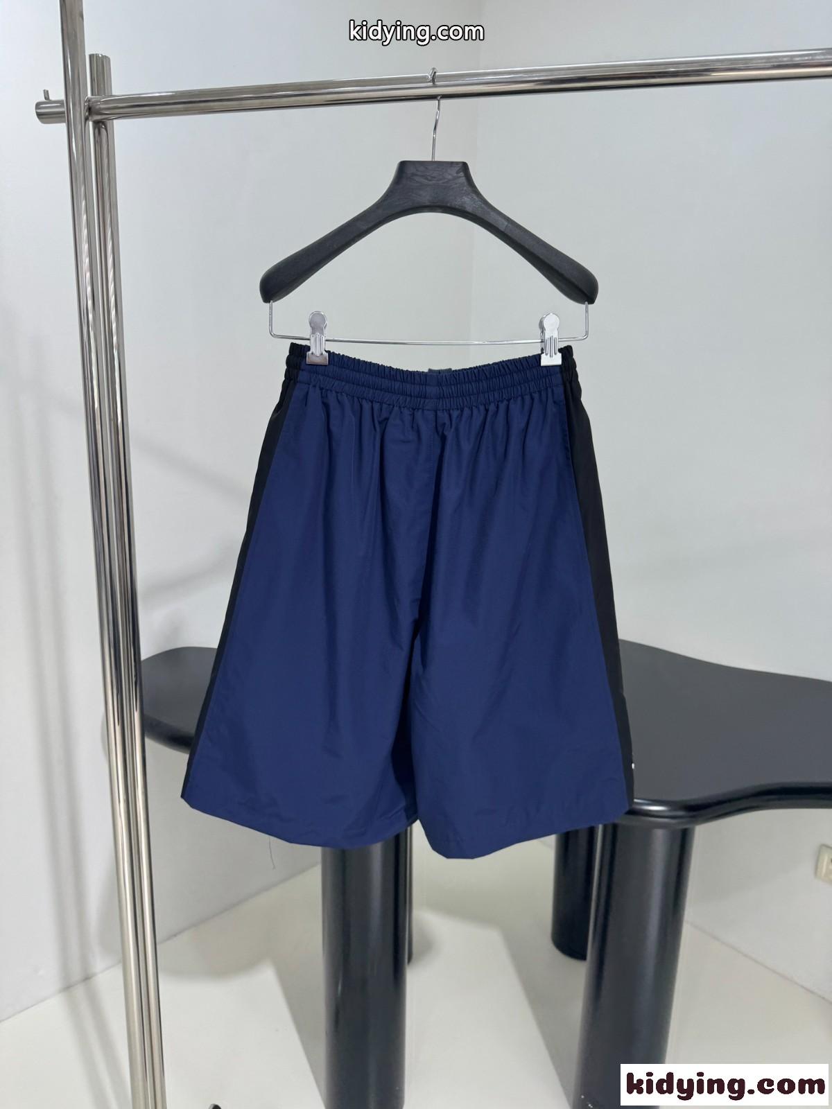 おしゃれ カジュアル ゆったり ショートパンツ バレンシアガ パンツ コピー ブルー ユニセックス-0
