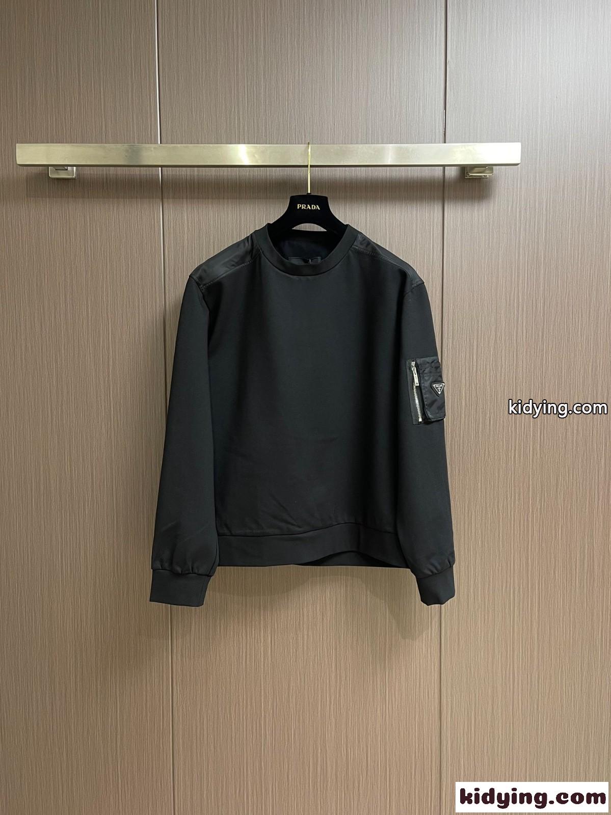 コットンフリースx Re-Nylon スウェットシャツ プラダ パーカー コピー カジュアル-0