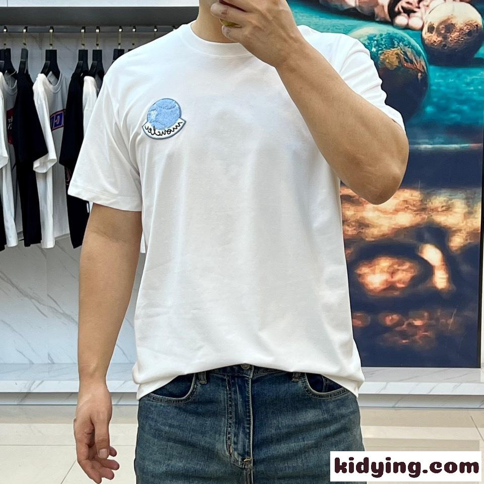 飽きのこない 人気 モンクレール 半袖Tシャツ コピー クルーネック ホワイト-1