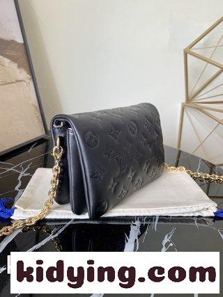 ルイ・ヴィトン バッグ 人気コピー チェリーパウダーのPochette Coussinチェーンバッグ 綿羊の皮をエンボスする-2