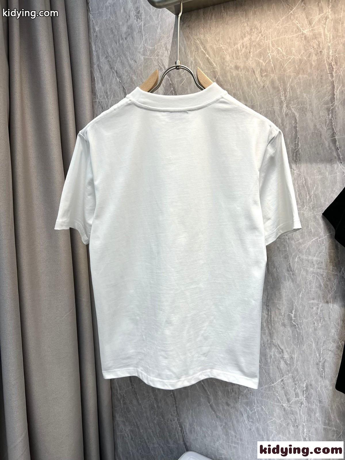 シンプル シャネル Tシャツ 偽物 クルーネック コットン 半袖Tシャツ ホワイト-0