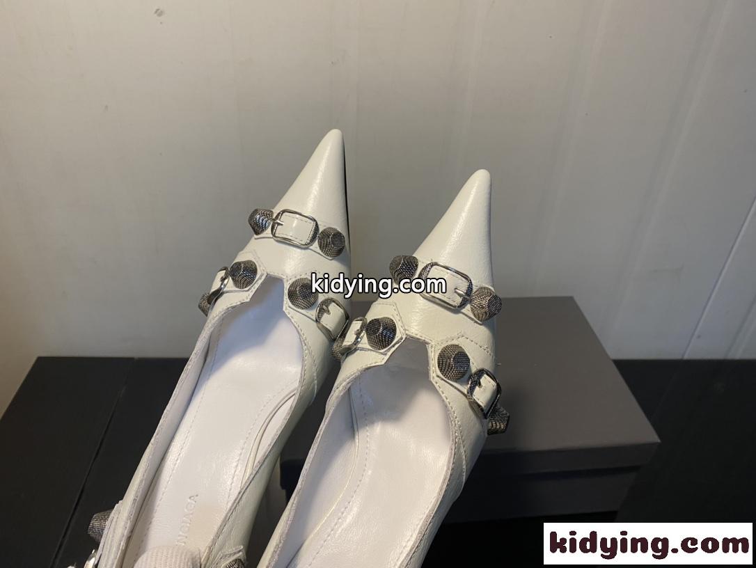Cagole 8.5cm パンプス バレンシアガ パンプス コピー レディース ピンヒール ホワイト-1