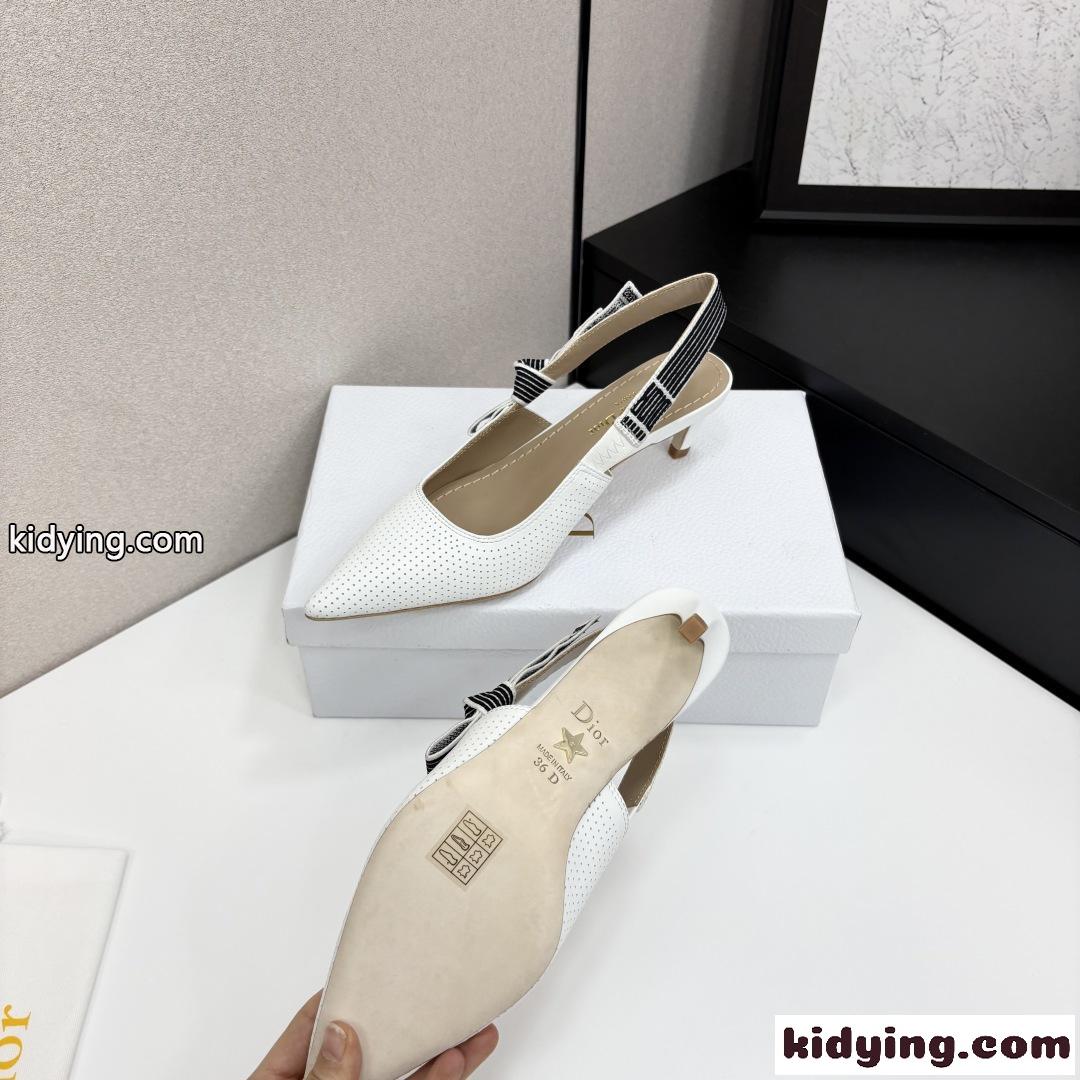 人気 新作 Dior Toujours スリングバックパンプス スーパーコピー ホワイト-1