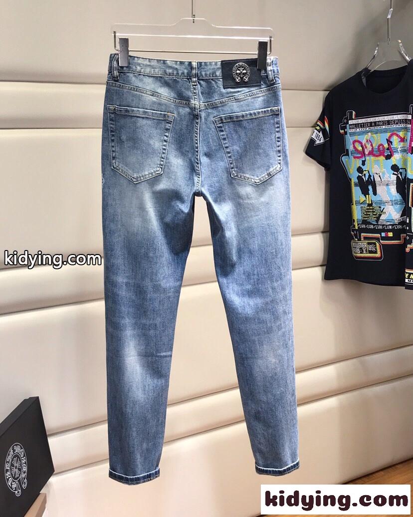 クロムハーツ ジーンズ コピー カジュアル 定番 クロスロゴ メンズ デニムパンツ-2