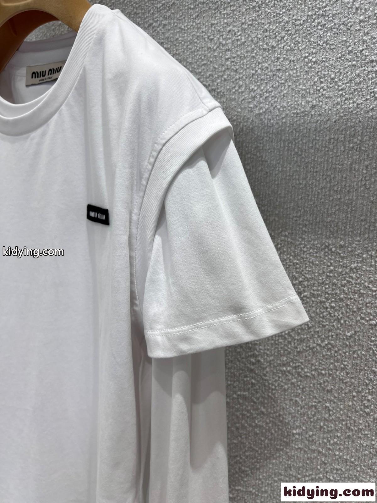 ジャージー Tシャツ 3枚セット ミュウミュウ Tシャツ コピー レディース-0