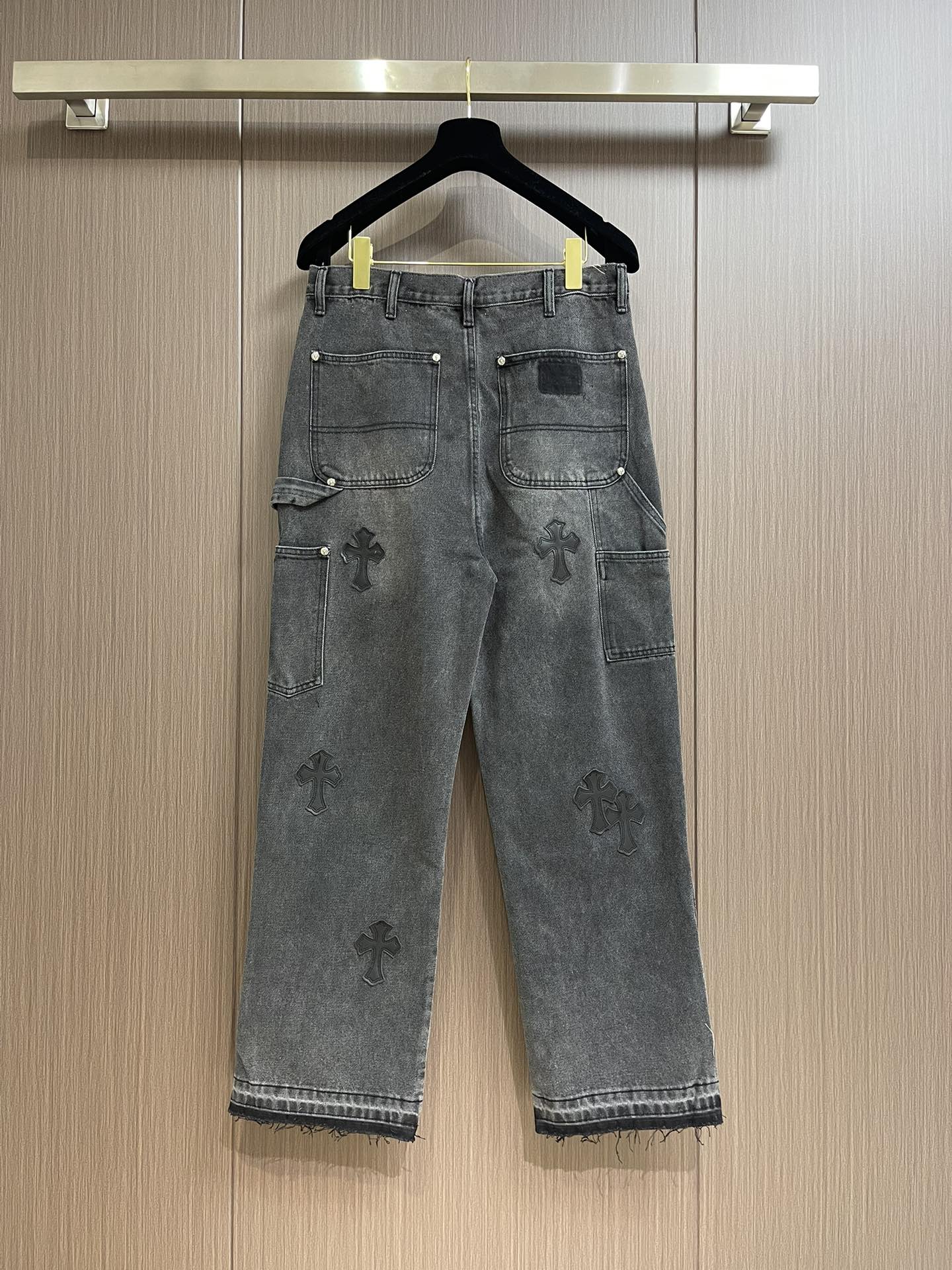 おしゃれ ゆったり 合わせやすい デニムパンツ クロムハーツ ジーンズ コピー メンズ-2