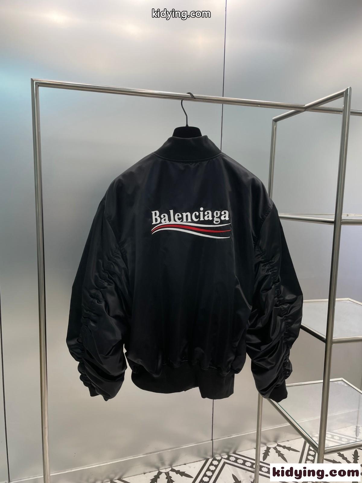 バレンシアガ POLITICAL CAMPAIGN VARSITY ジャケット コピー ナイロン-1