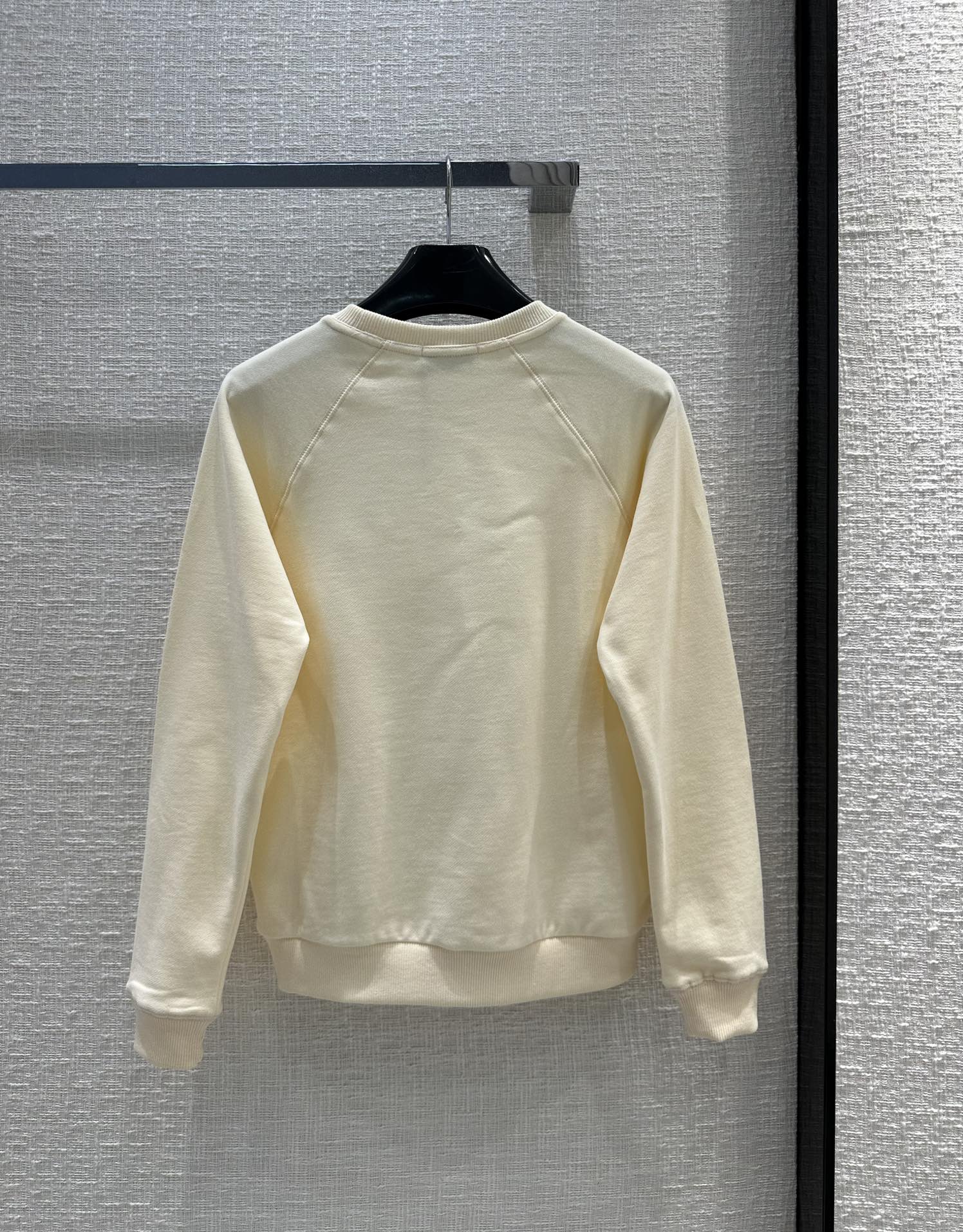 ロゴプリント クルーネック コットント レーナー セリーヌ Tシャツ コピー ベージュ-5