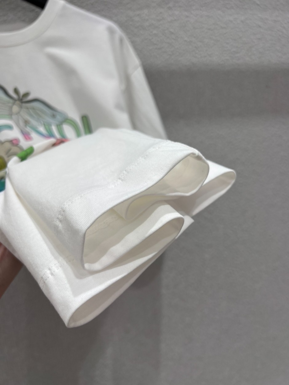 ユニセックス プリント コットン 半袖tシャツ フェンディ Tシャツ 偽物 クルーネック-3