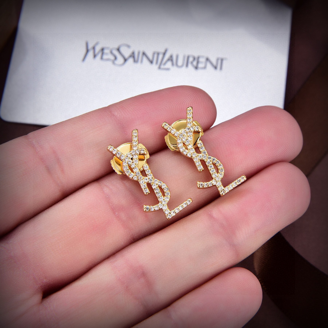 YSLモノグラム イヤリング イヴ・サンローラン ピアス コピー レディース-3