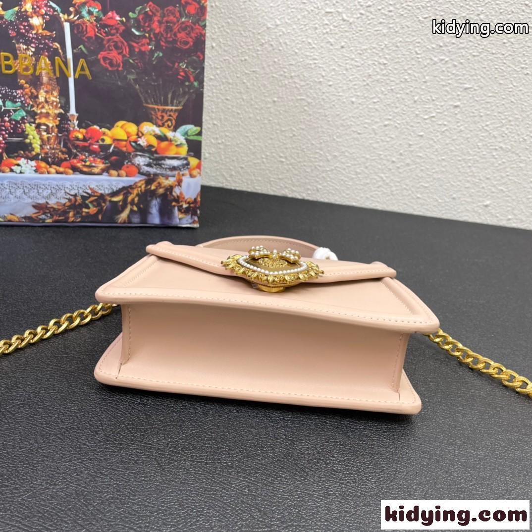 女性らしい 上品 斜め掛け ショルダーバッグ レトロ ドルチェ&ガッバーナ バッグ コピー レディース レザー カバン ピンク-3