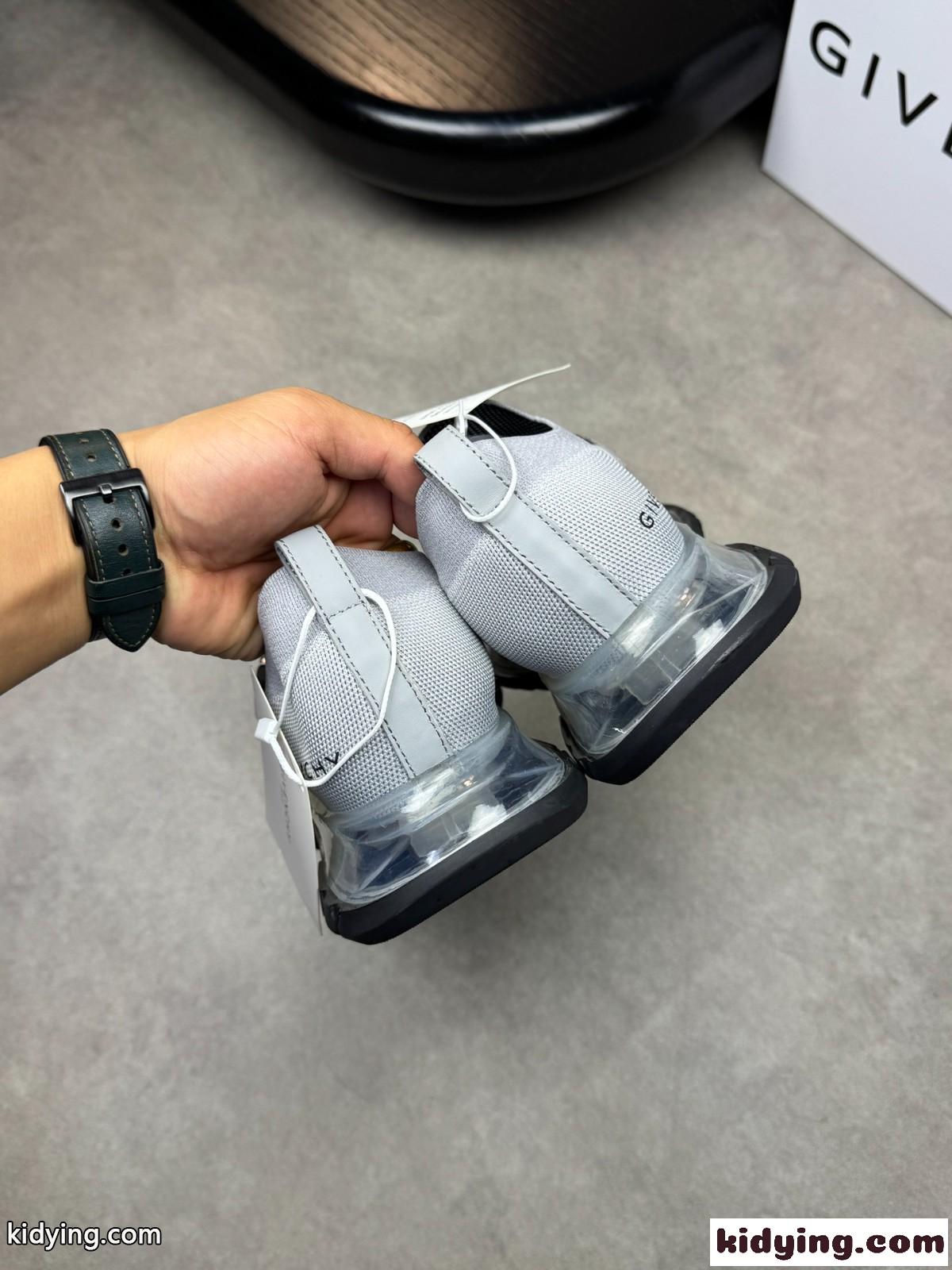 ジバンシィ スペクター 2Gバックル スニーカー ニット スーパーコピー グレー-3