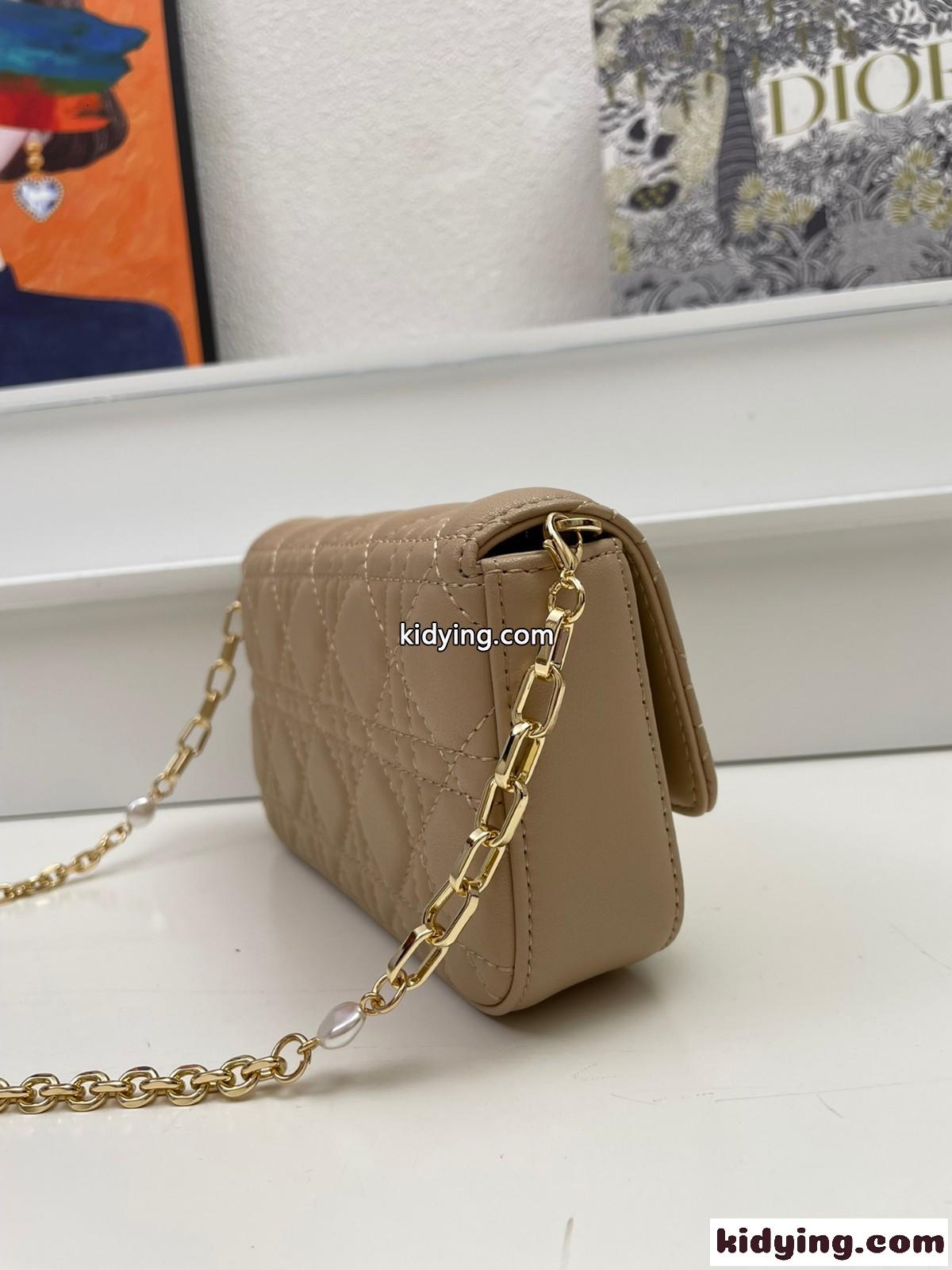 LADY DIOR フォンポーチ クリスチャン・ディオール バッグ コピー レディース チェーンバッグ ベージュ-0