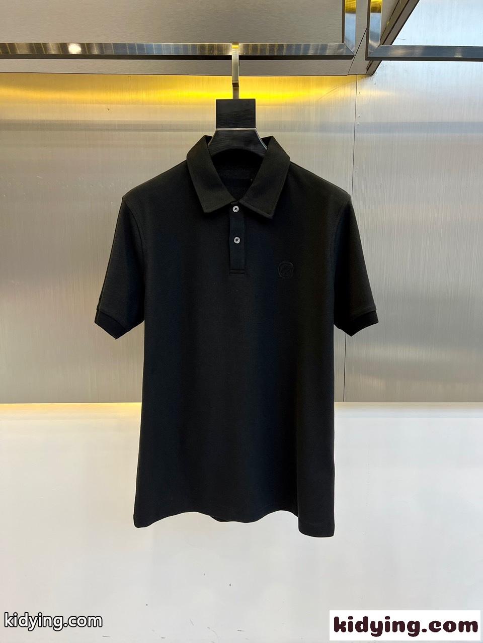 洗練された エルメネジルド・ゼニア 半袖Tシャツ コピー コットンピケ ポロシャツ ブラック-0