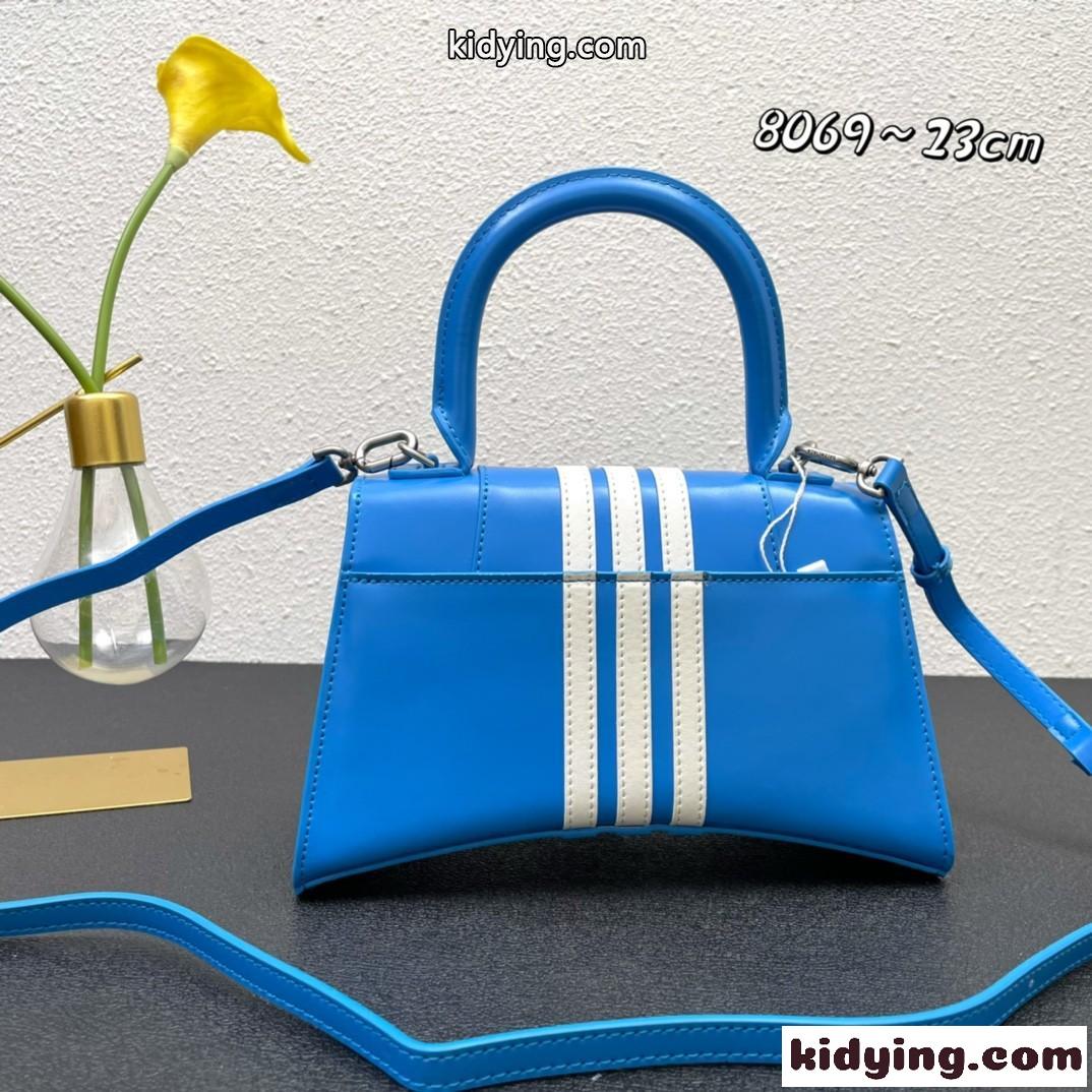 BALENCIAGA x ADIDAS 人気 HOURGLASS ハンドバッグ バレンシアガ バック コピー ブルー-1