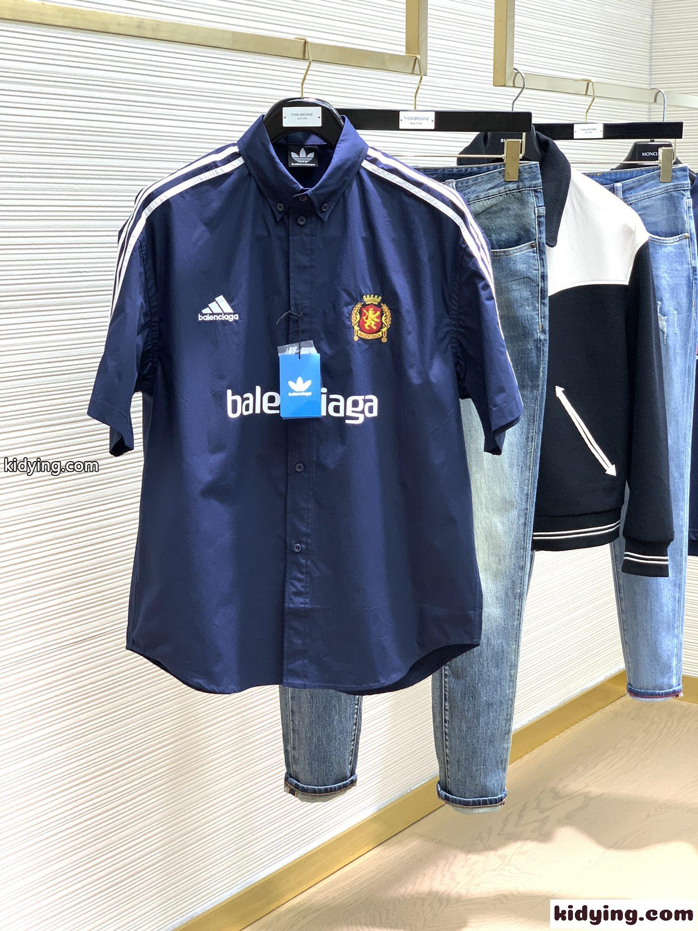 BALENCIAGA×adidas 人気 半袖 トップス バレンシアガ シャツ コピーメンズ-1